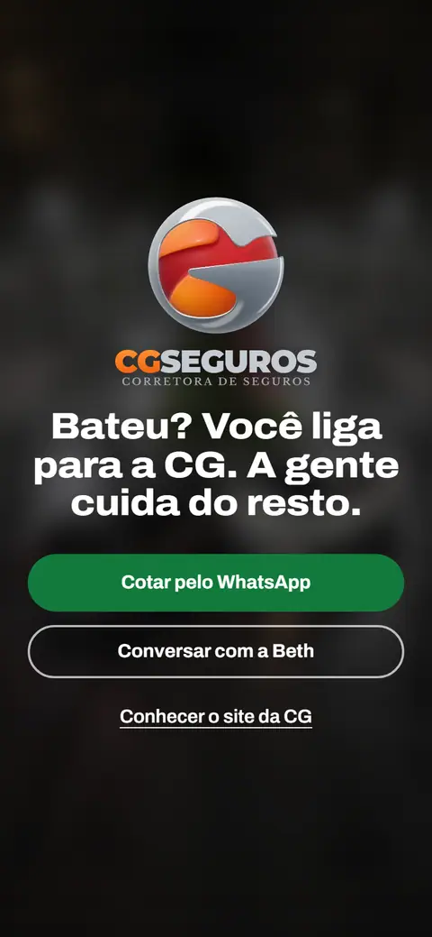 Página de campanha de seguro auto, com o botão Cotar pelo WhatsApp
